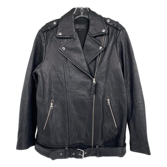 Mackage Black Lambskin Leather Motorcycle Jacket | Size M - Picture 1 of 10